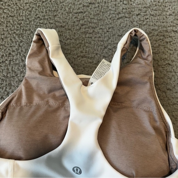 Lululemon Wunder Train Long-Line Bra Medium Support C/D Cups White Size 6 - Picture 4 of 7